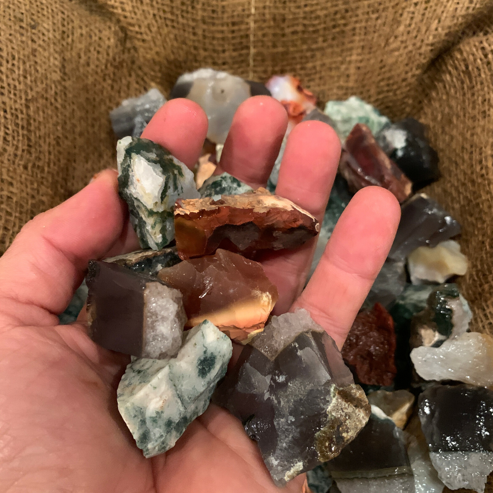 3000 Carat Lots of Unsearched Natural MIXED Agate Rough+ A FREE Faceted gemstone