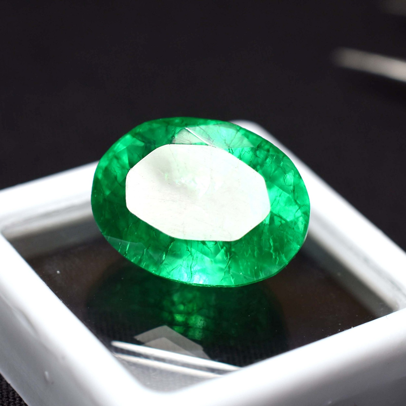 Natural Muzo EMERALD Green 12.50 Ct CERTIFIED Oval Shape Loose Gemstone