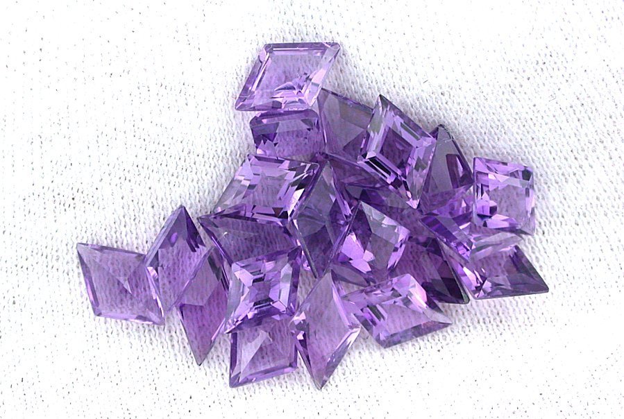 ONE 9×6 9mm x 6mm Custom Cut Kite Natural Amethyst Gem Stone Gemstone EBS7992
