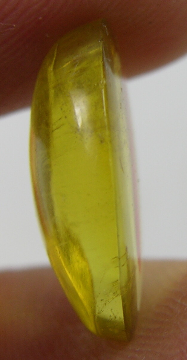 7.40ct Pakistan Yellow Beryl Heliodor Oval Cabochon Gemstone 1.45g 16.00mm