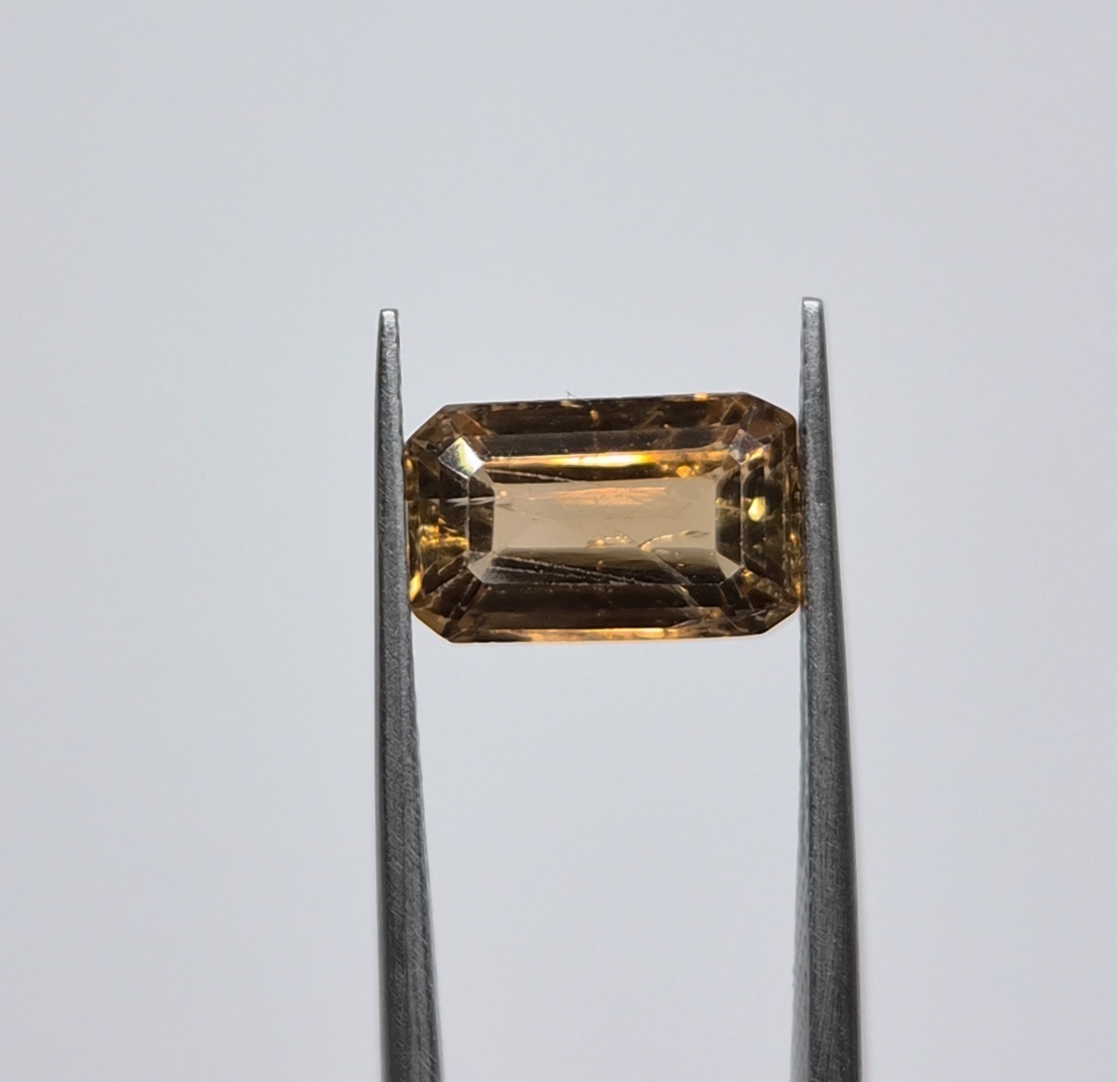 3.30ct Natural Imperial Topaz Loose Gemstone Emerald Cut For Making Jewellery
