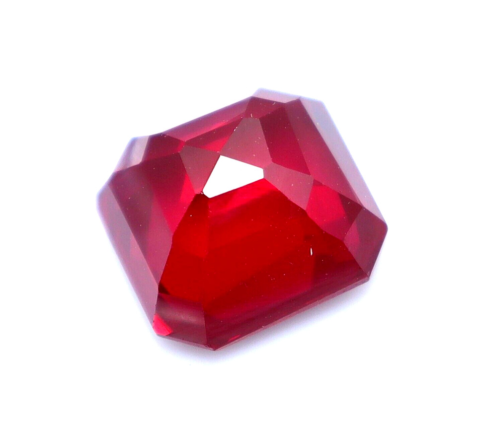 Natural Flawless 4.70 Ct Red Ruby Certified Asscher Cut Loose Stunning Gemstone