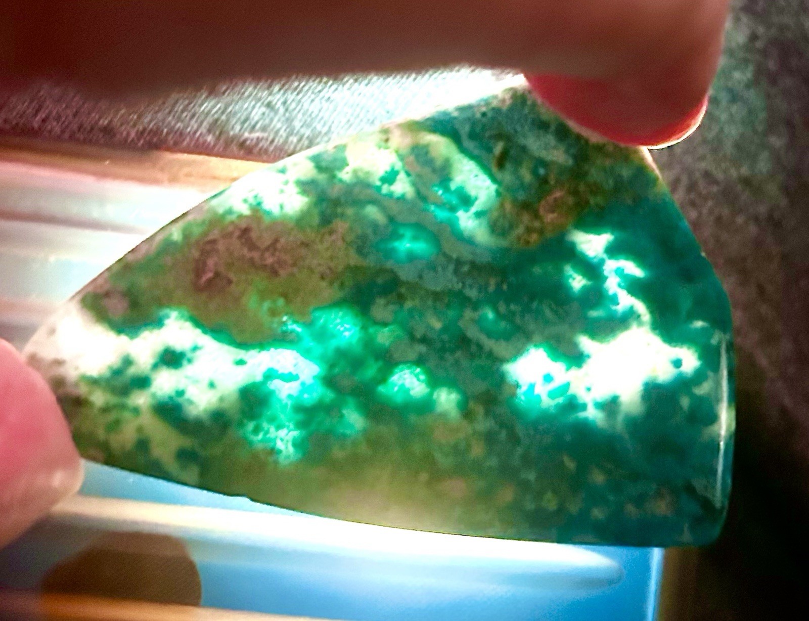 100 Ct Rare Translucent Gem Silica Chrysocolla Cabochon Arizona Chalcedony Cab