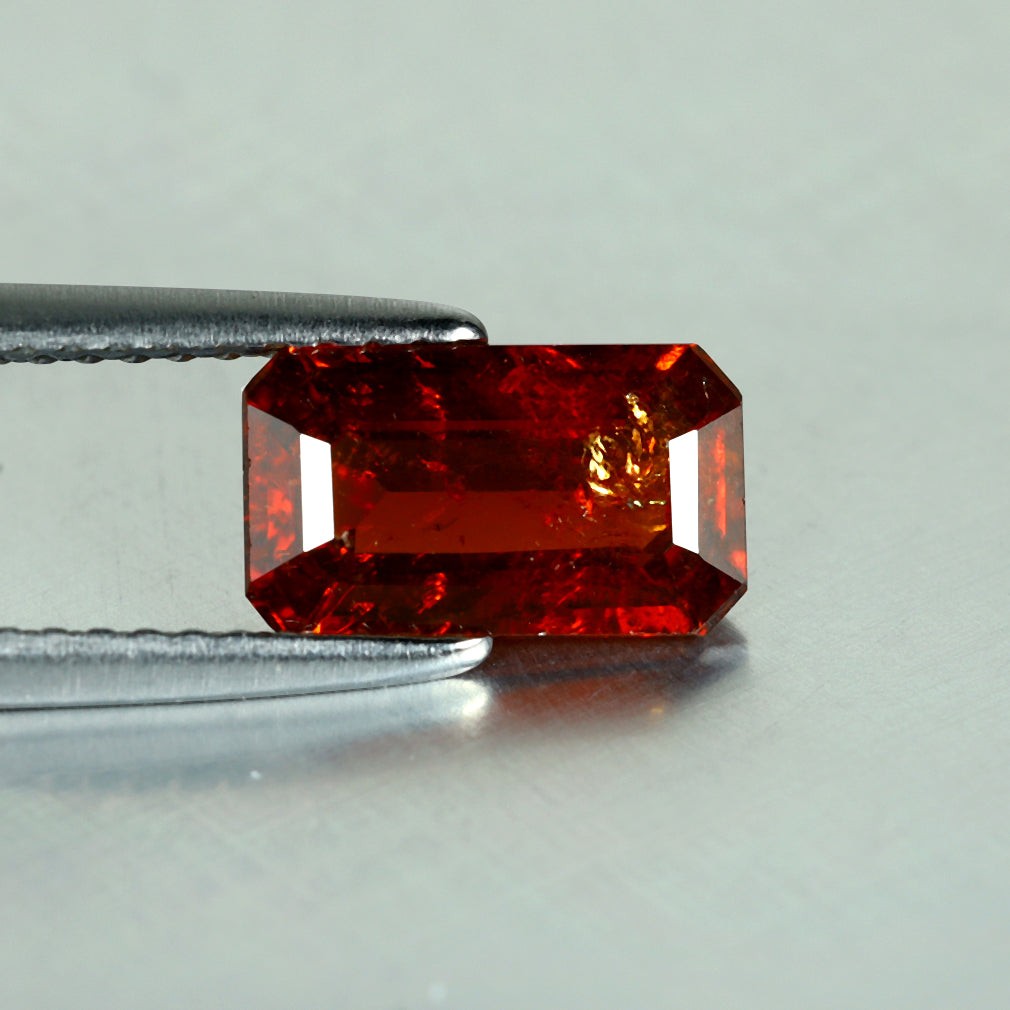 1.99 ct Octagon Cut (9.28 x 5.46 mm) 100% Natural Orangy Red Spessartite Garnet