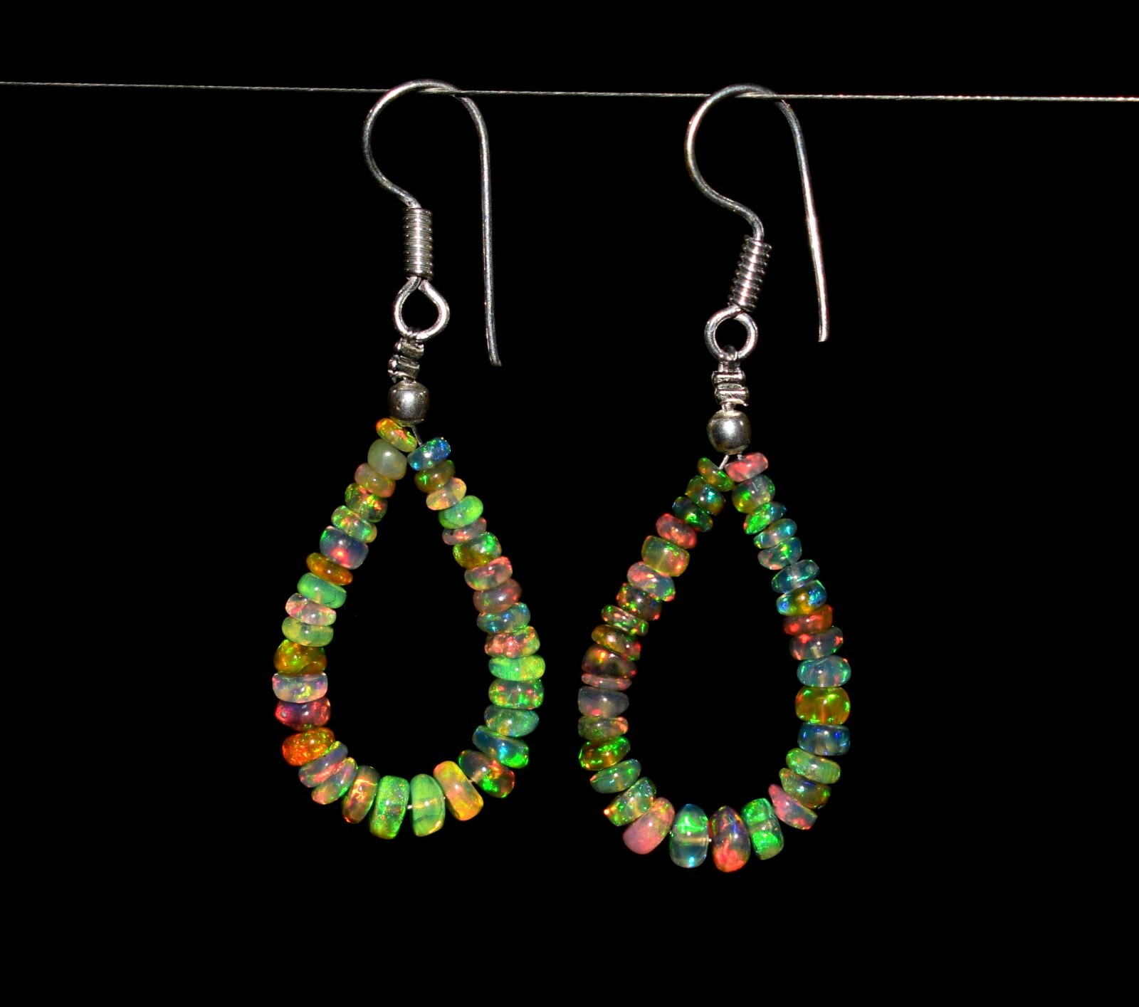 Natural Ethiopian Opal Earrings Droop Earring, Opal Gemstone Beads Jewelry S2796