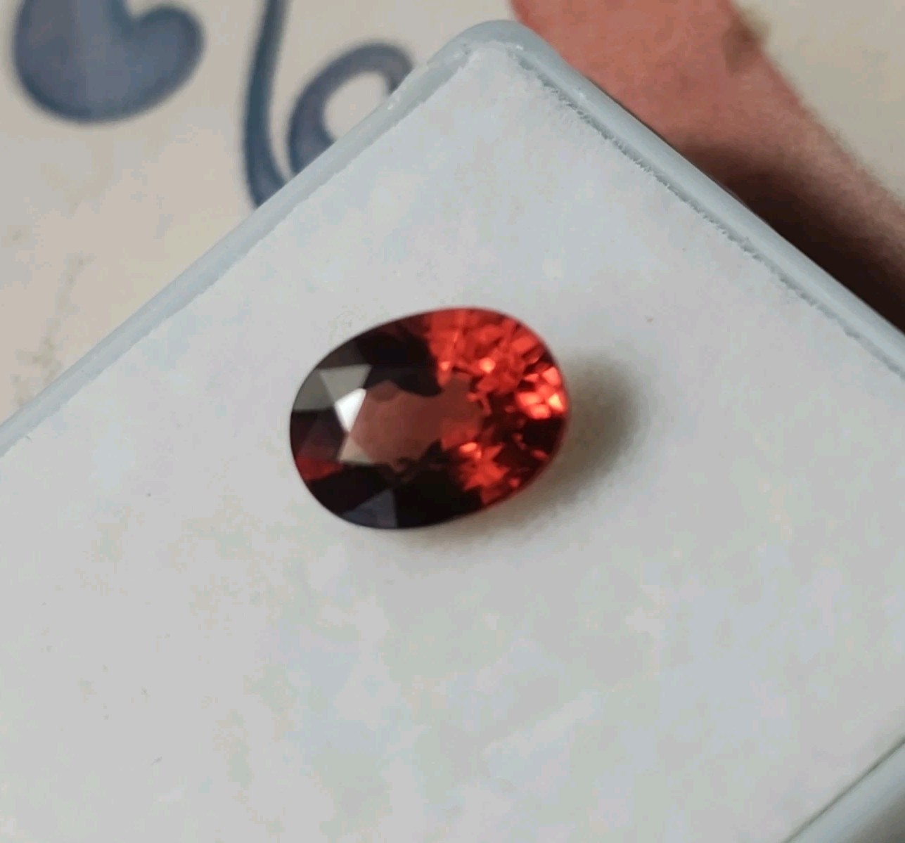 1.29 Ct Outstanding Red Garnet Excellent Oval Cut Natural Africa 7.3×5.4×4.3mm
