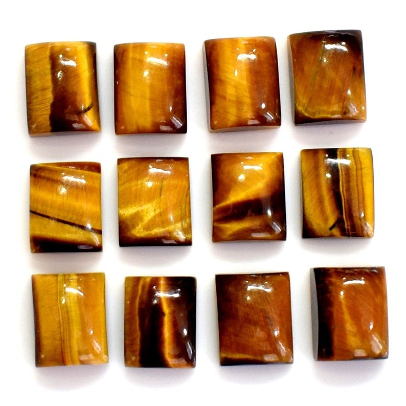 Golden Tiger Eye Rectangle Cabochon 5x7mm to 20x25mm Natural Wholesale Gemstone