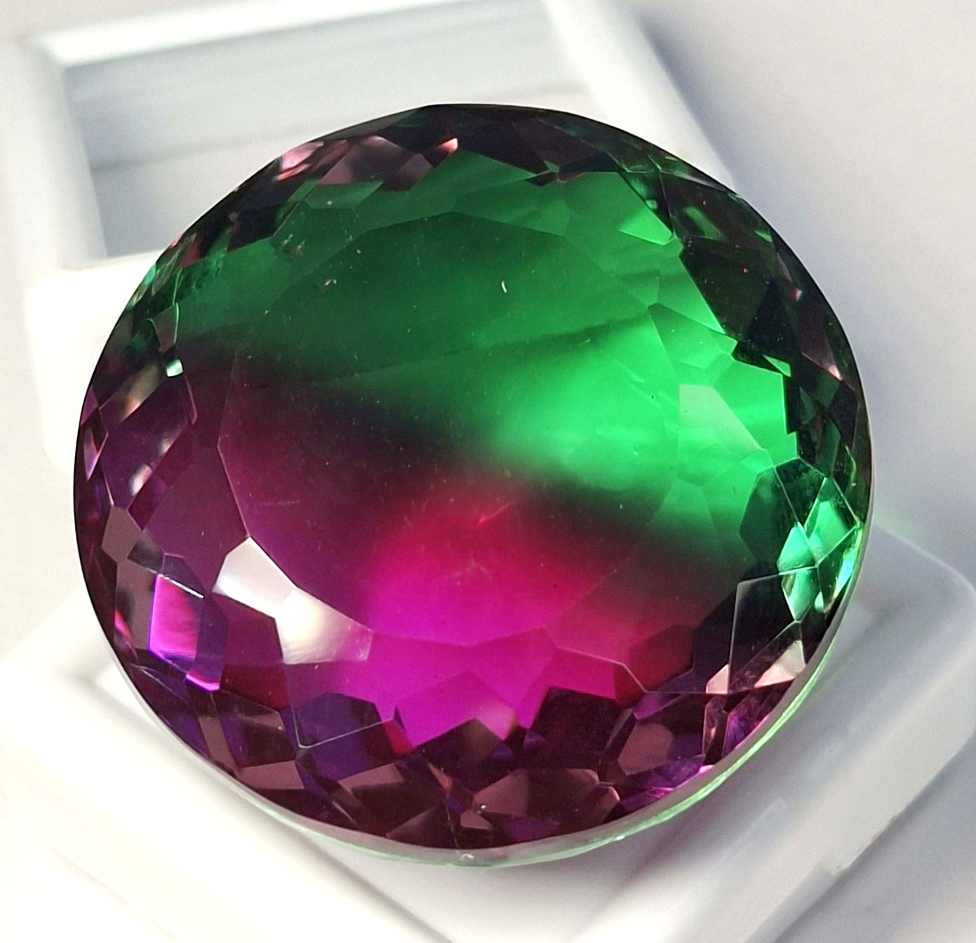 Ametrine Bi-color Round Cut Loose 94-96 Ct Certified Lab-Created Gemstone SB802