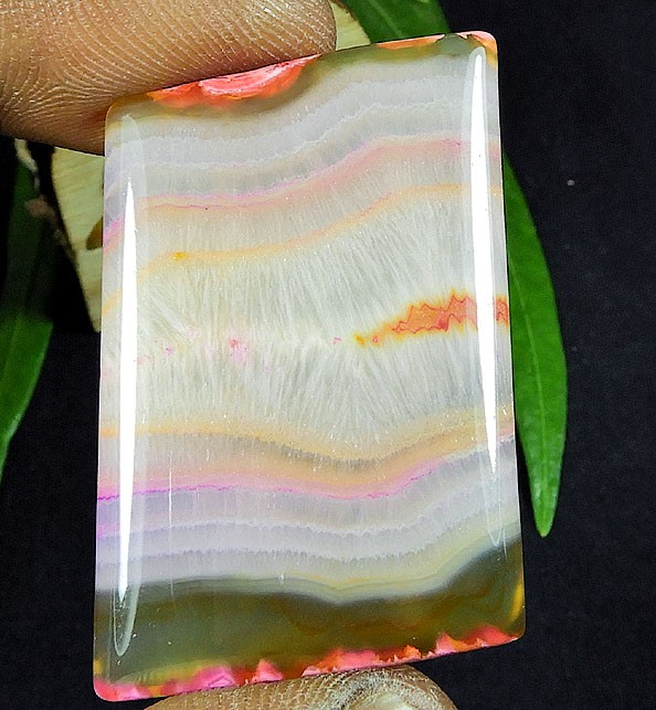 48Cts. Dyed Onyx Agate Fancy Shape Cabochon Loose Gemstone 26X38MM