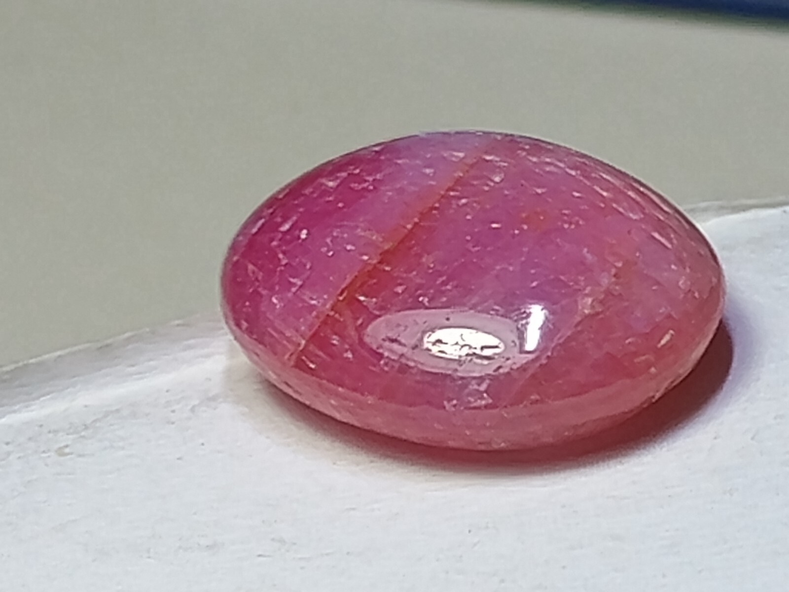 LIVELY ORIENTAL UNTREATED NATURAL RUBY CABOCHON 12.35 Ct.15.7 X 13.3 X 5.15 mm!