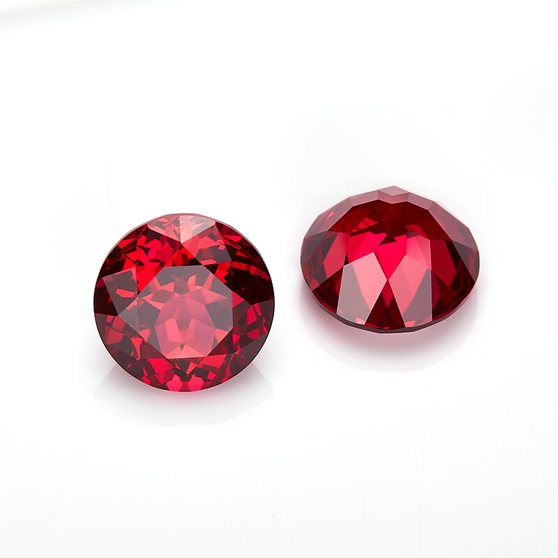 Exquisite Lab Grown Ruby Handmade Round Shape Loose Gems with AGL Certificate