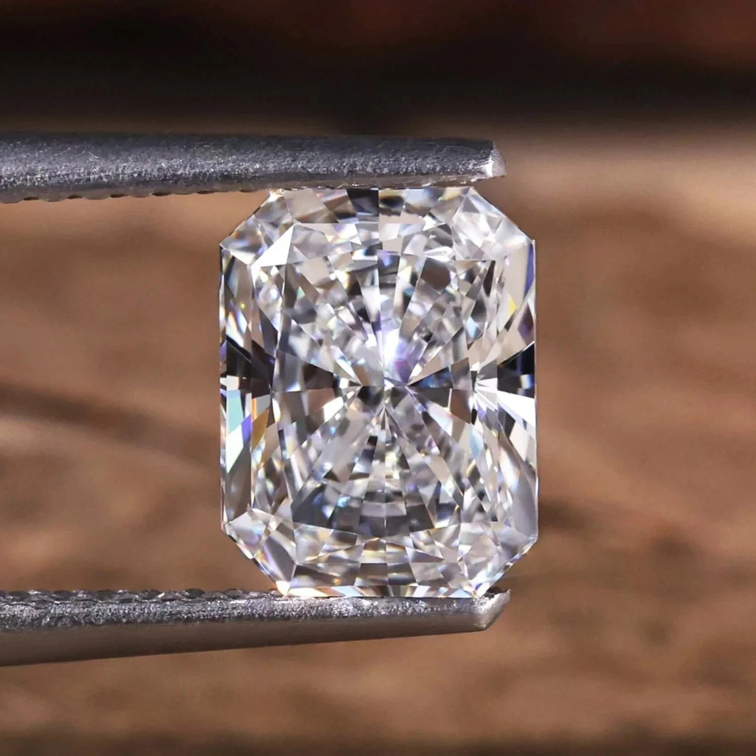 1.70 Ct Loose Moissanite Radiant Cut 6 x 8 MM D Color, IF CLARITY Certified