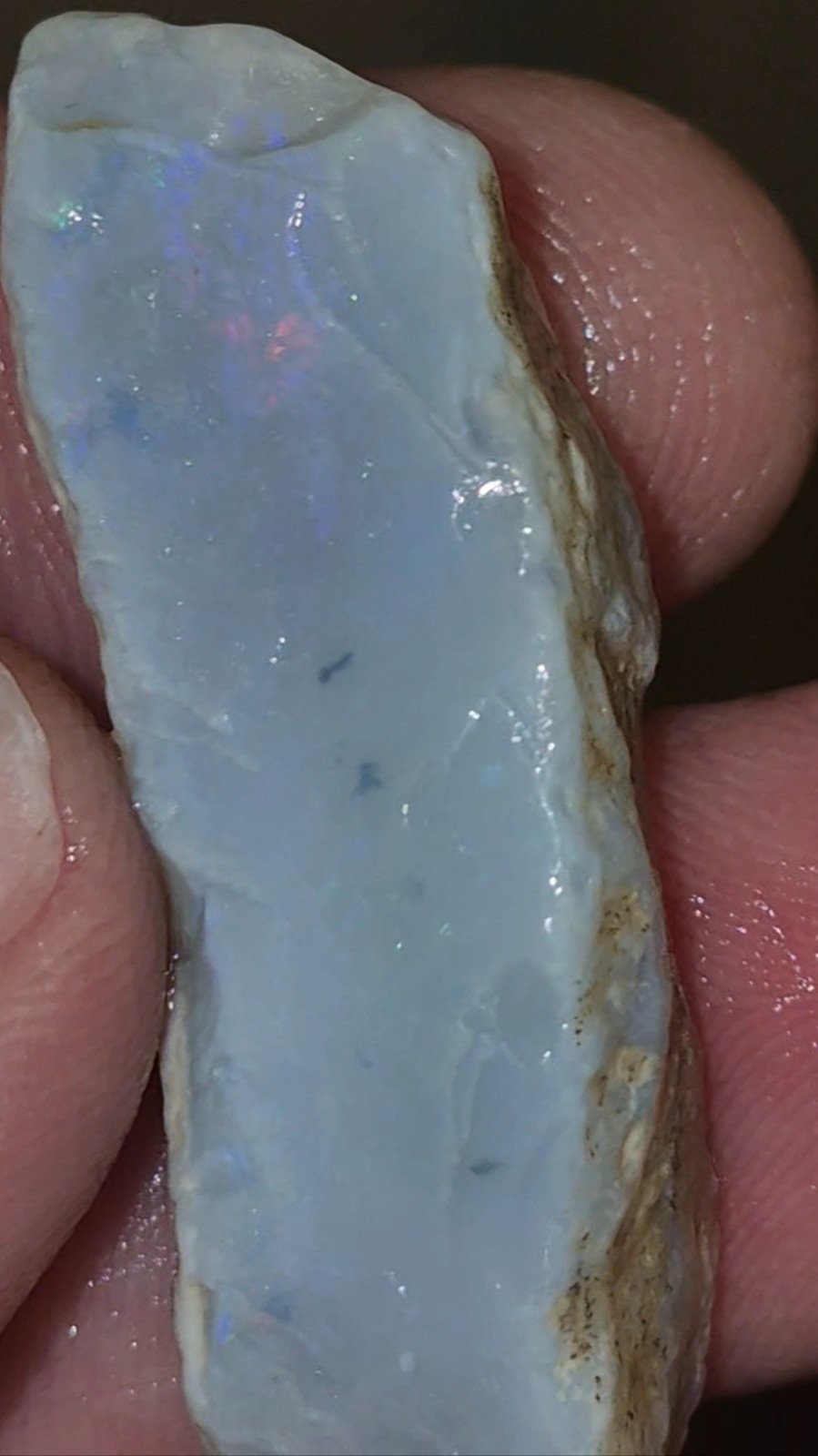 Australian Opal Rough Mintabie 50 Carat Chunk Colorbars Blue Red Orange Green