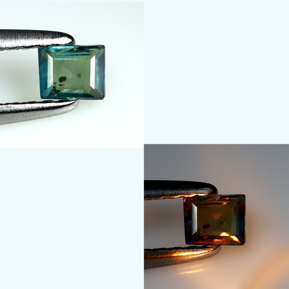 0.25 ct Octagon (3.57×2.92 mm) Unheated Green Natural Alexandrite Gemstone