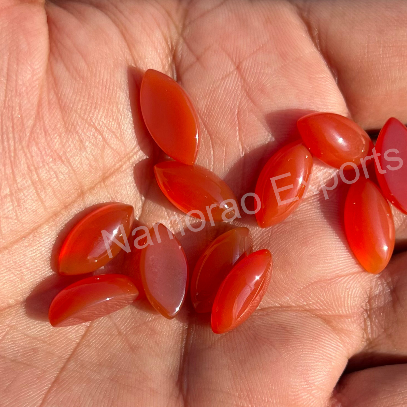 Natural Red Onyx Marquise 3×6 mm to 10×20 mm Cabochon Loose Gemstone Lot