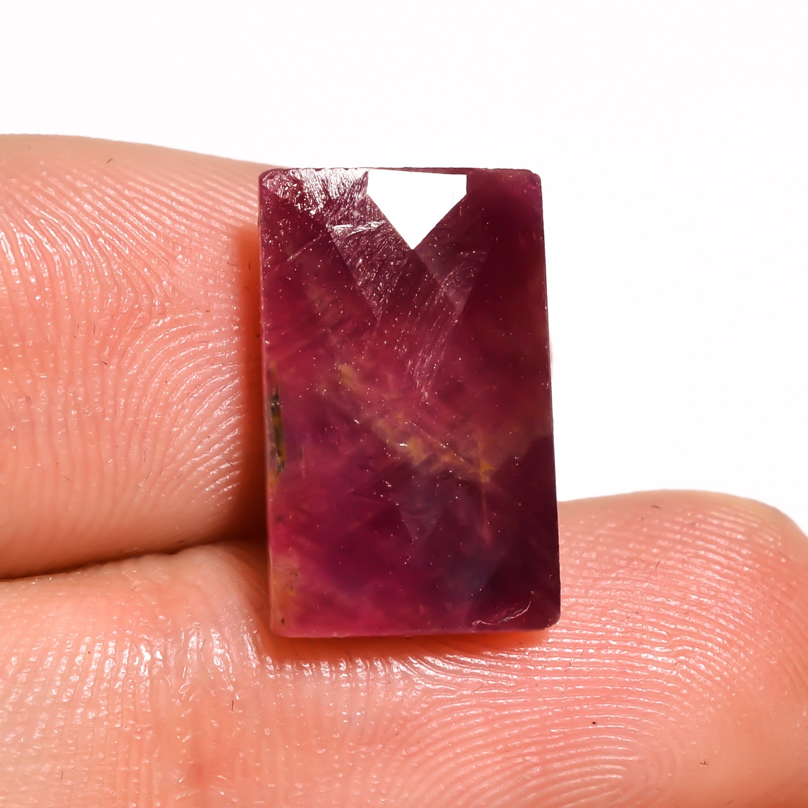 natural red RUBY precious cut octagon cabochon gemstone 10.00 Cts. (09x15x04 mm)