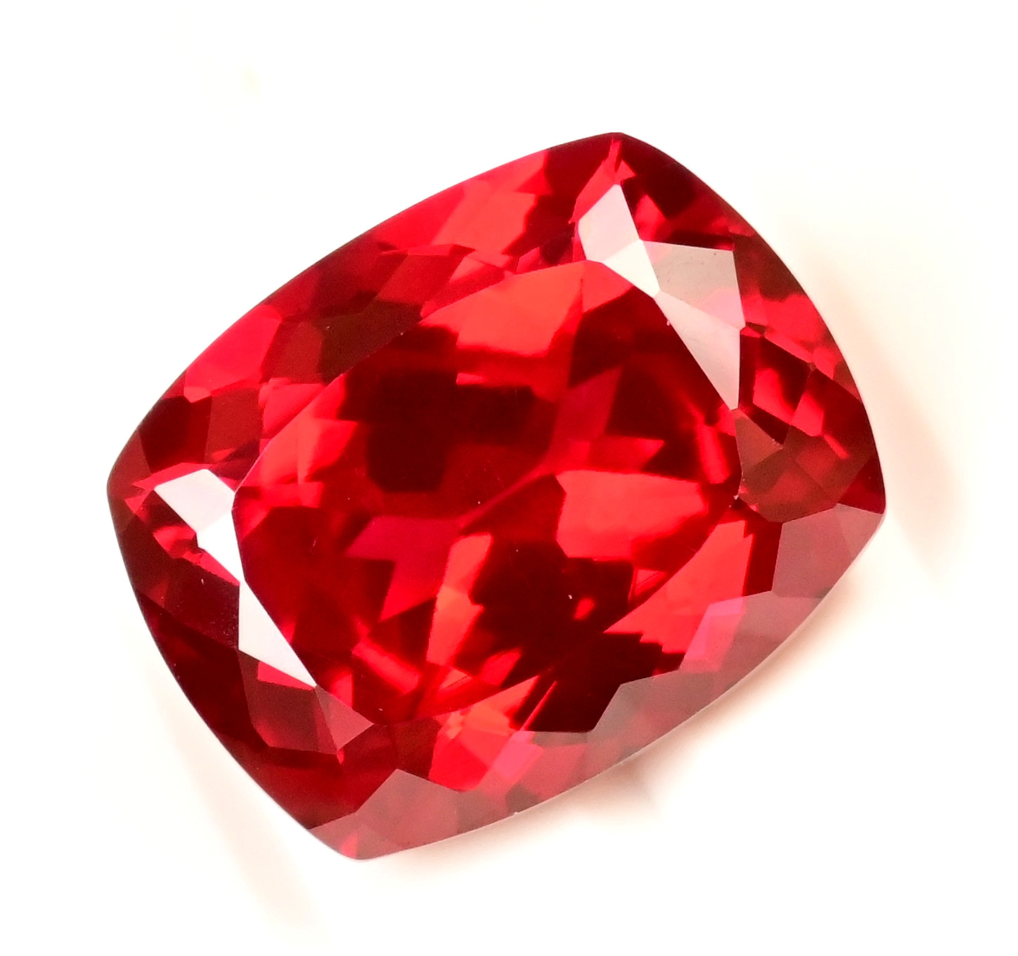 40.90 Ct Natural Mozambique Blood Red Ruby Cushion Certified Flawless Gemstone