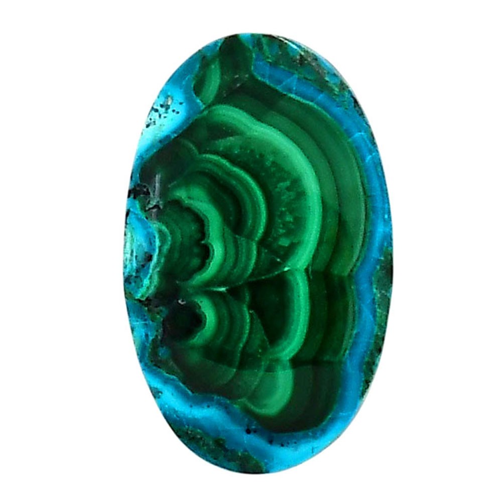 Azurite Malachite 17.3×28.25×4.5 mm Oval Shape Polished Gemstone LS63-05637