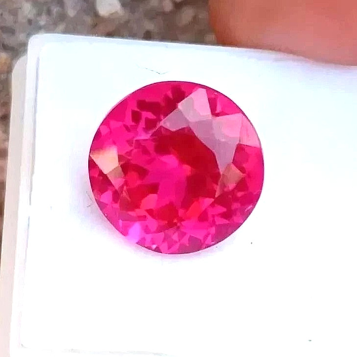 Natural Pink Sapphire Round Cut 8.32 Ct GGI Certified Loose Gemstone