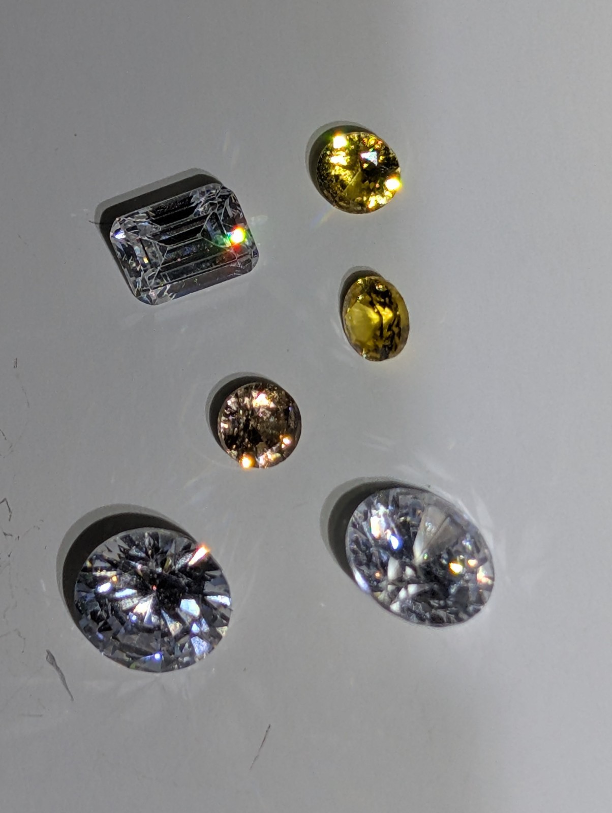 Assorted Cut Gemstones Oval Round Rectangular Transparent 6pcs