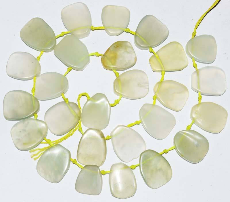 Pear Drop 13-15mm Natural Pink White Green Yellow Jade Gemstone Beads 15″
