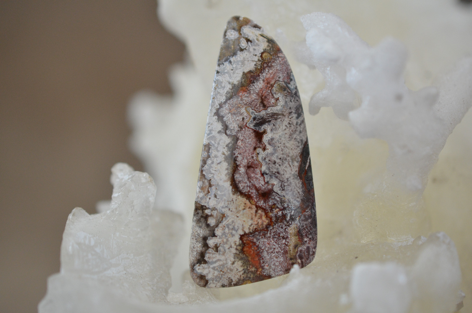 Mexican Crazy Lace Agate Free Form Cabochon 11 grams 51.35 X 24.05 X 6.72MM