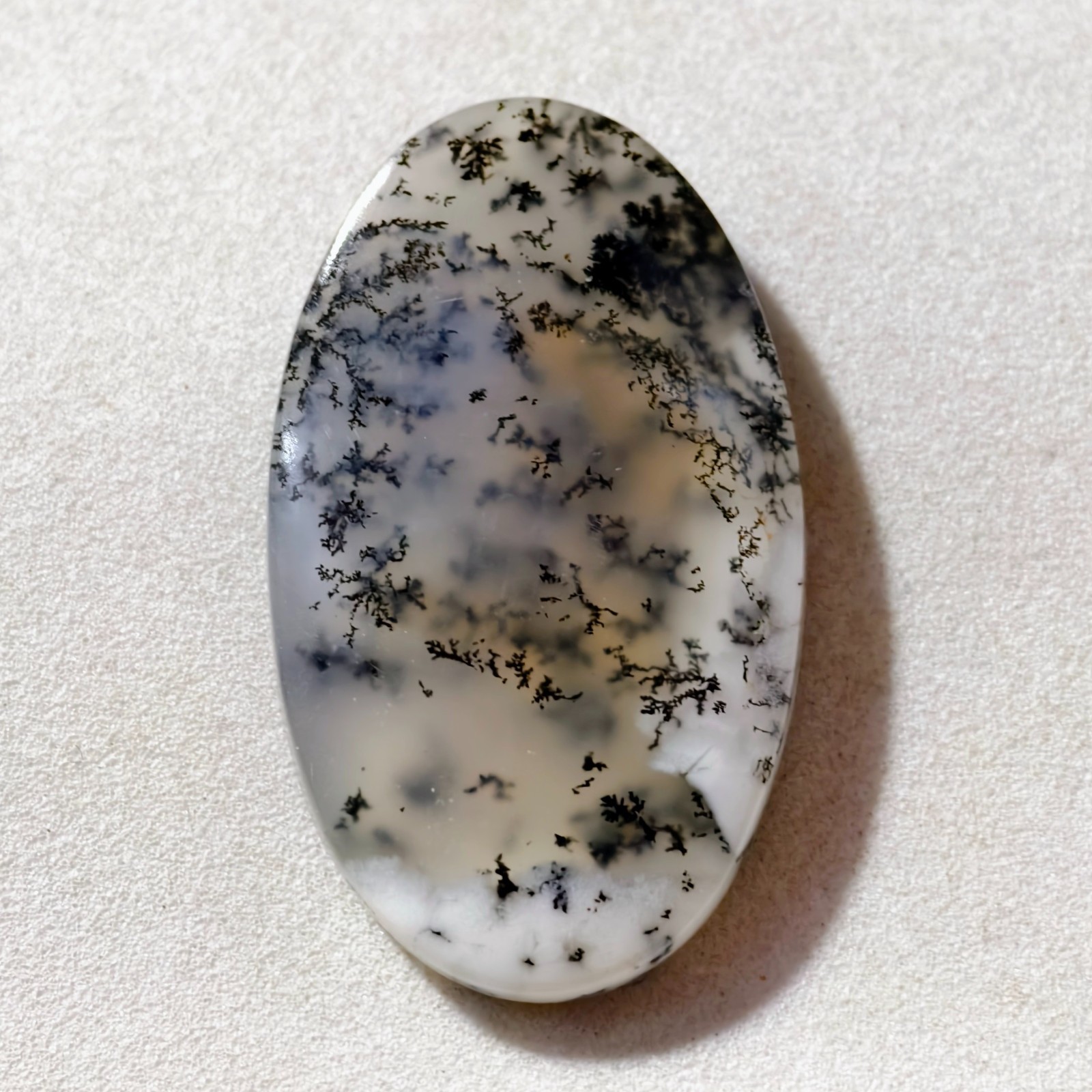 31 Cts Natural Dendrite Agate Cabochon Gemstone For Jewelry 34x20x5 MM
