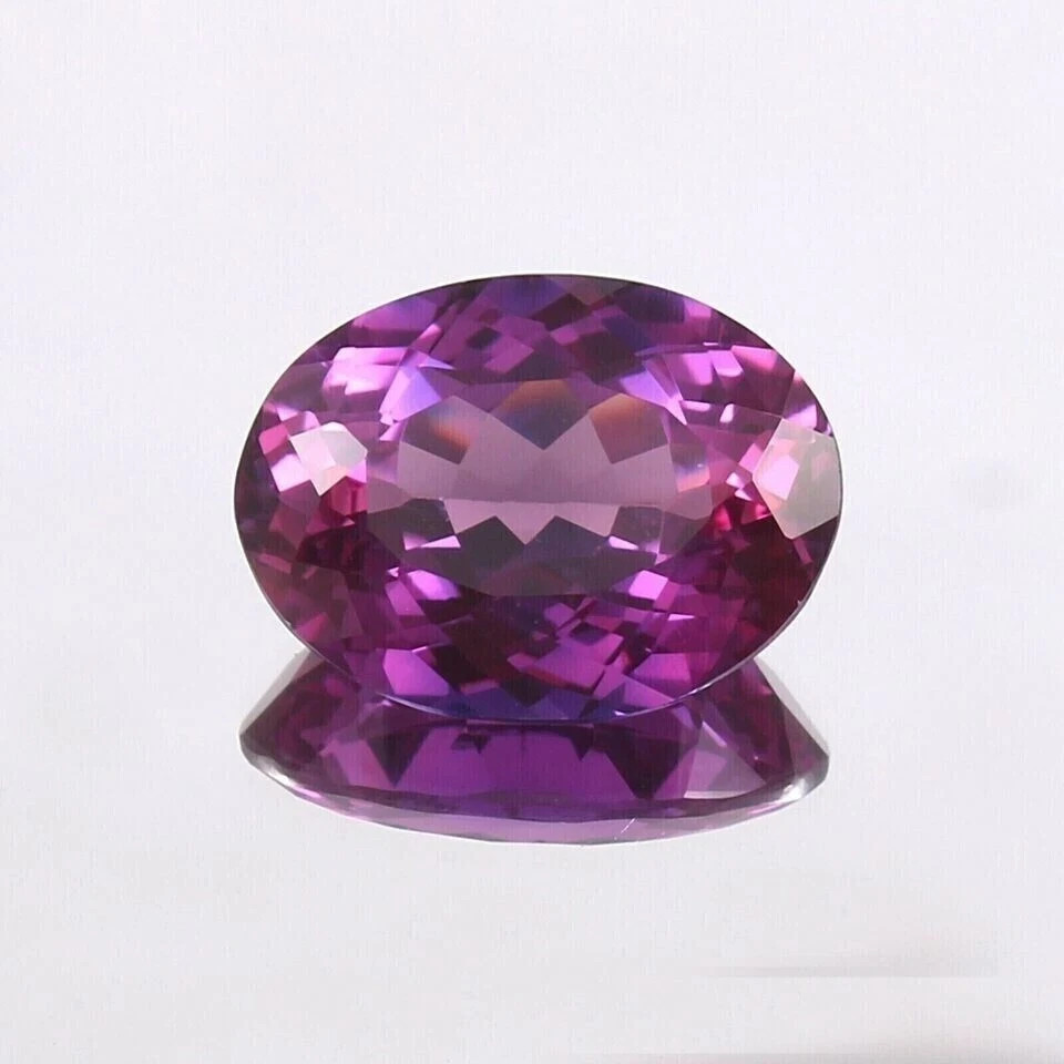 Natural Purple Sapphire 8.15 Ct Oval Cut Certified Loose Gemstone Free Shipping