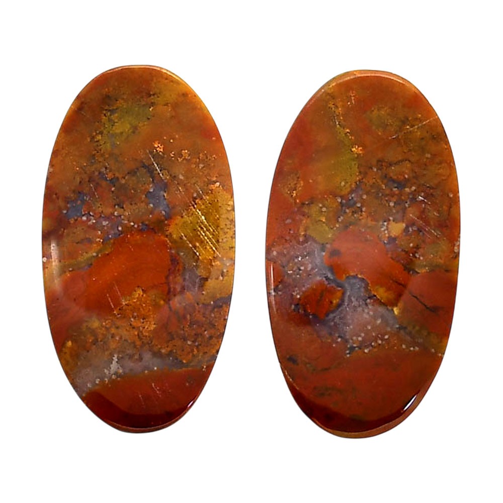 Natural Rare Cady Mountain Agate Pair 14.1×26.7×4 mm Oval Gemstone LS71-04351