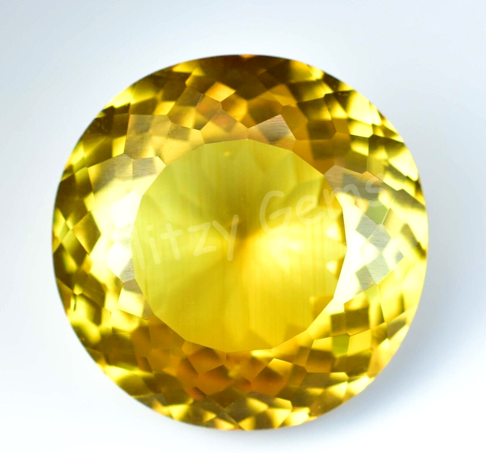 Natural Yellow Sapphire 30.90 Ct Certified Round Flawless Rare Loose Gemstone