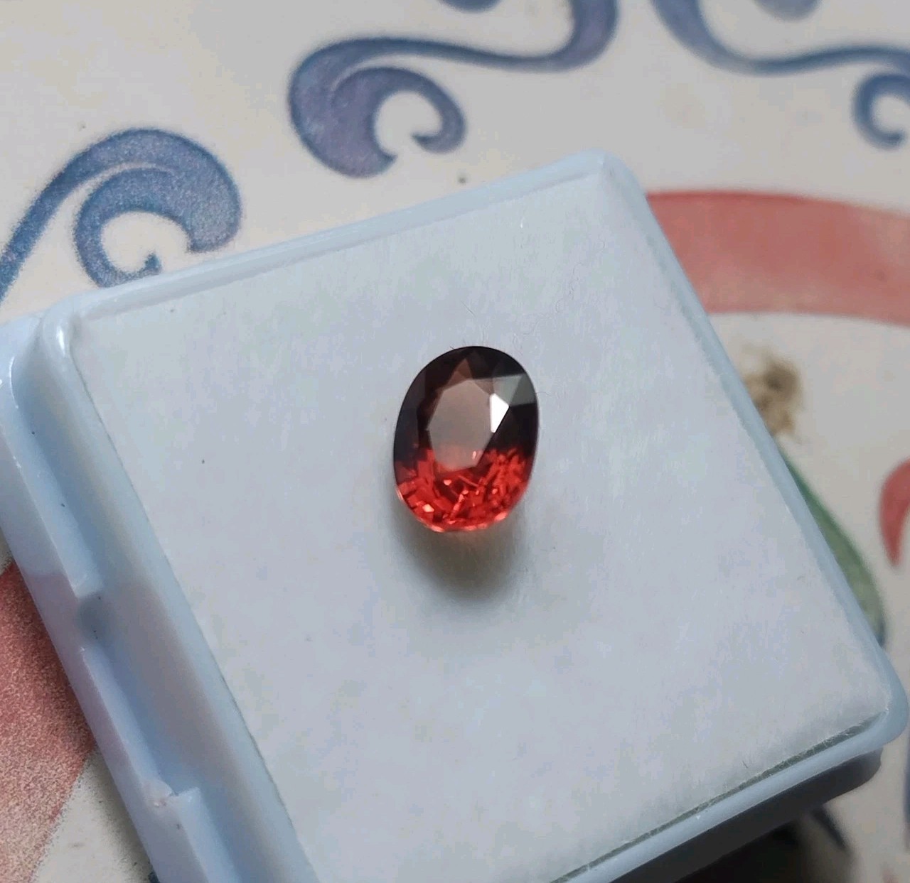 1.29 Ct Outstanding Red Garnet Excellent Oval Cut Natural Africa 7.3×5.4×4.3mm