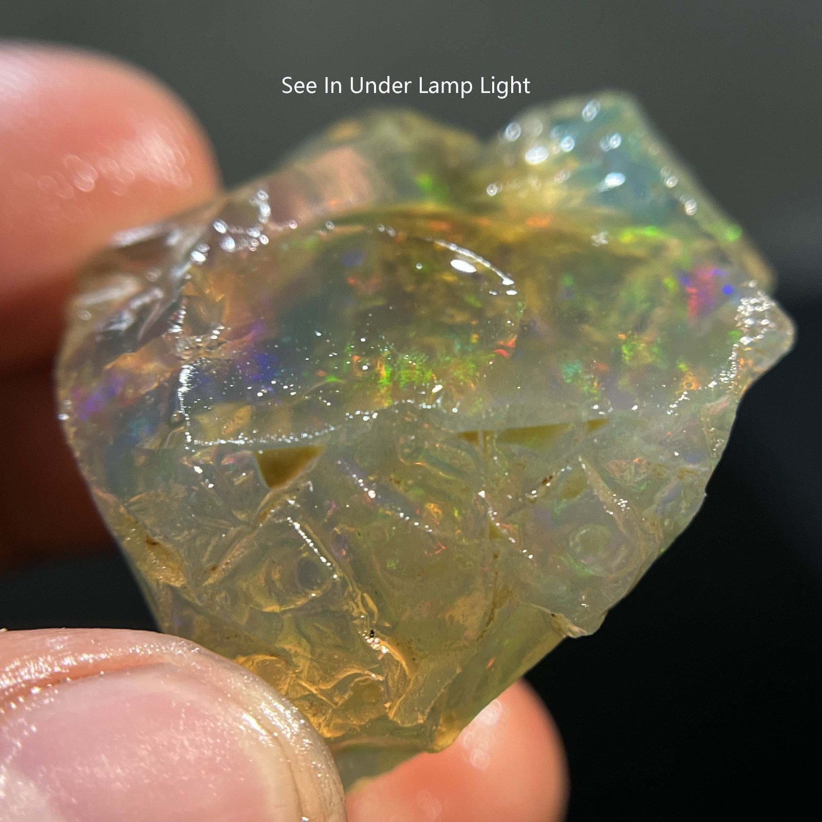 Multi Fire Opal Raw 92 Cts AAA+ Natural Ethiopian Opal Rough Welo Opal Gemstone