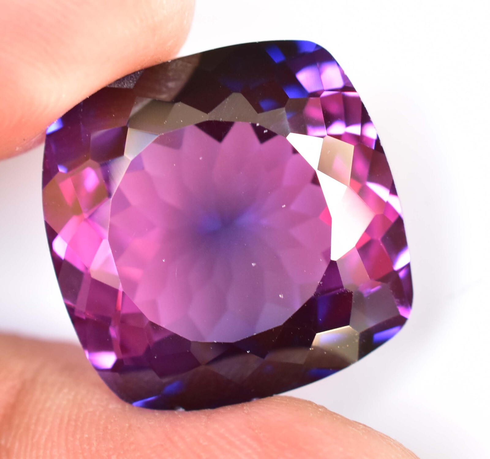 Flawless Natural Purple Pink Tanzanite 33.00 CT Cushion Certified Loose Gemstone
