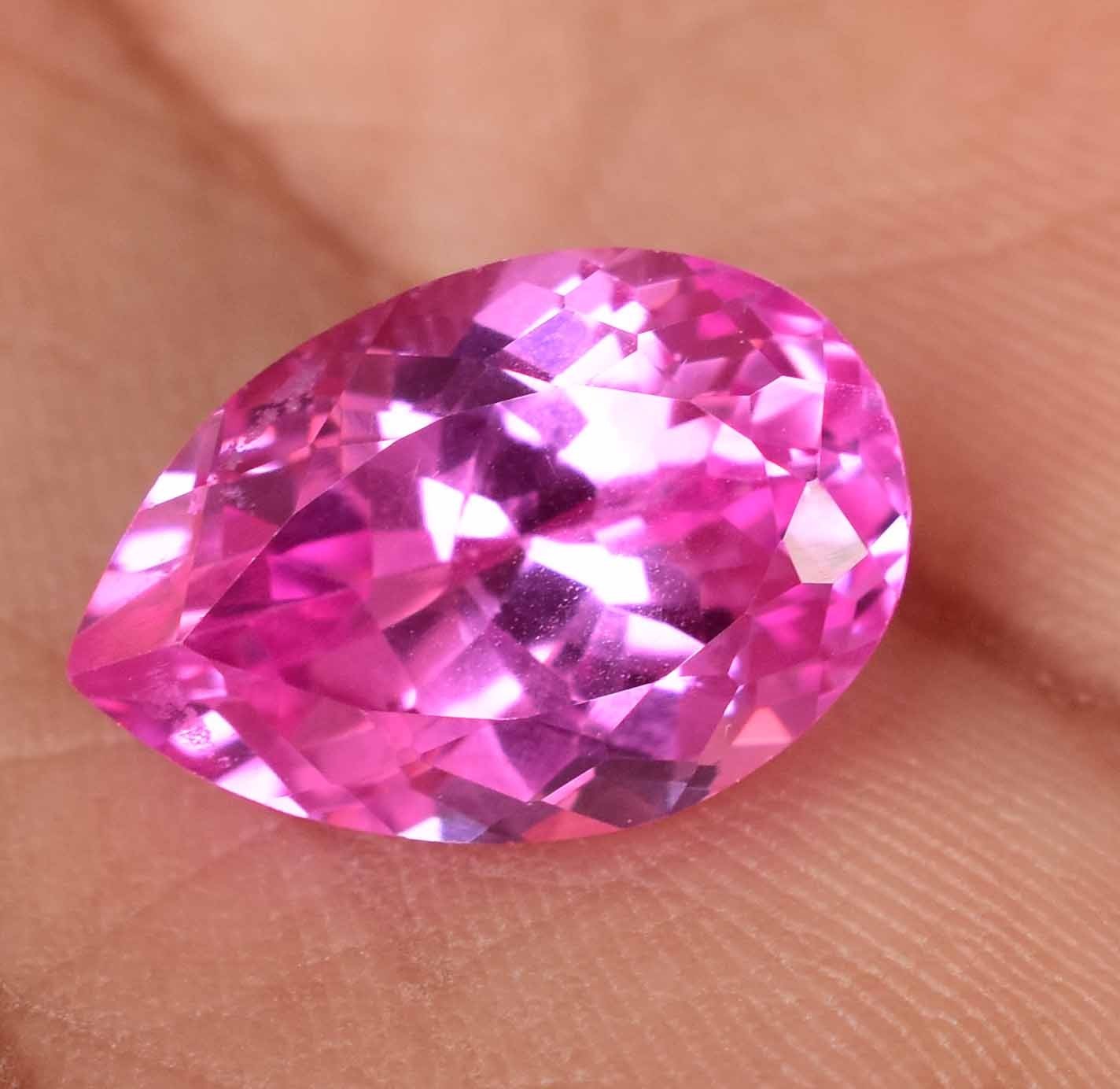 Flawless Natural Mogok Pink Ruby 10.00 Ct Pear Stunning Certified Loose Gemstone