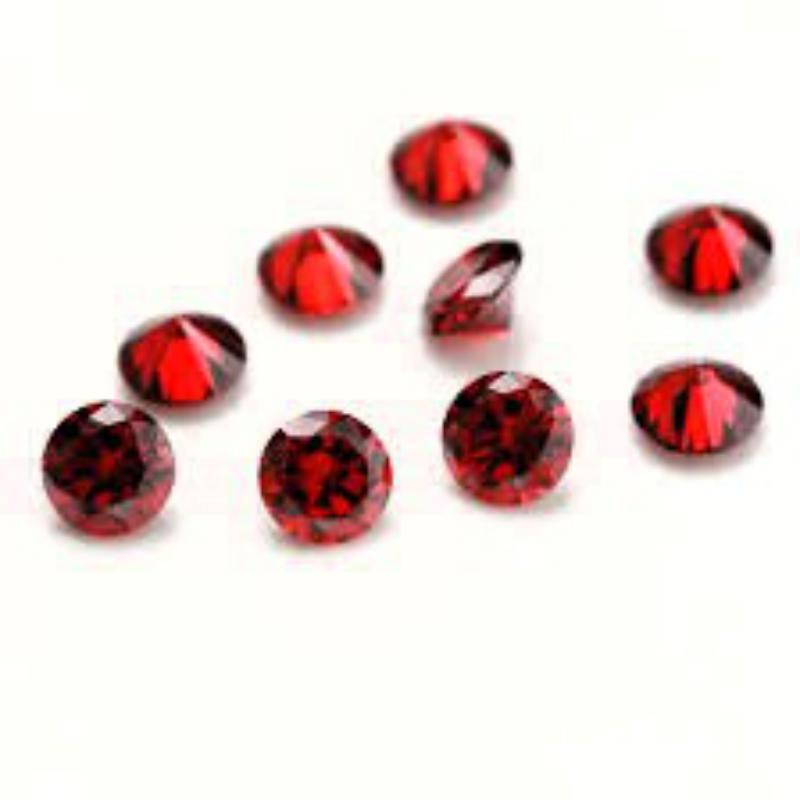 RED GARNET ROUND CUT GEM AFRICAN NATURAL GENUINE GEMSTONE LOOSE FACETED NICE