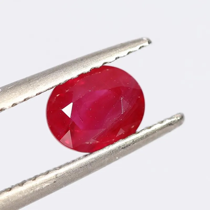GGT Certified Natural Burma Heated Ruby 1.03cts Pinkish Red Color From Myanmar