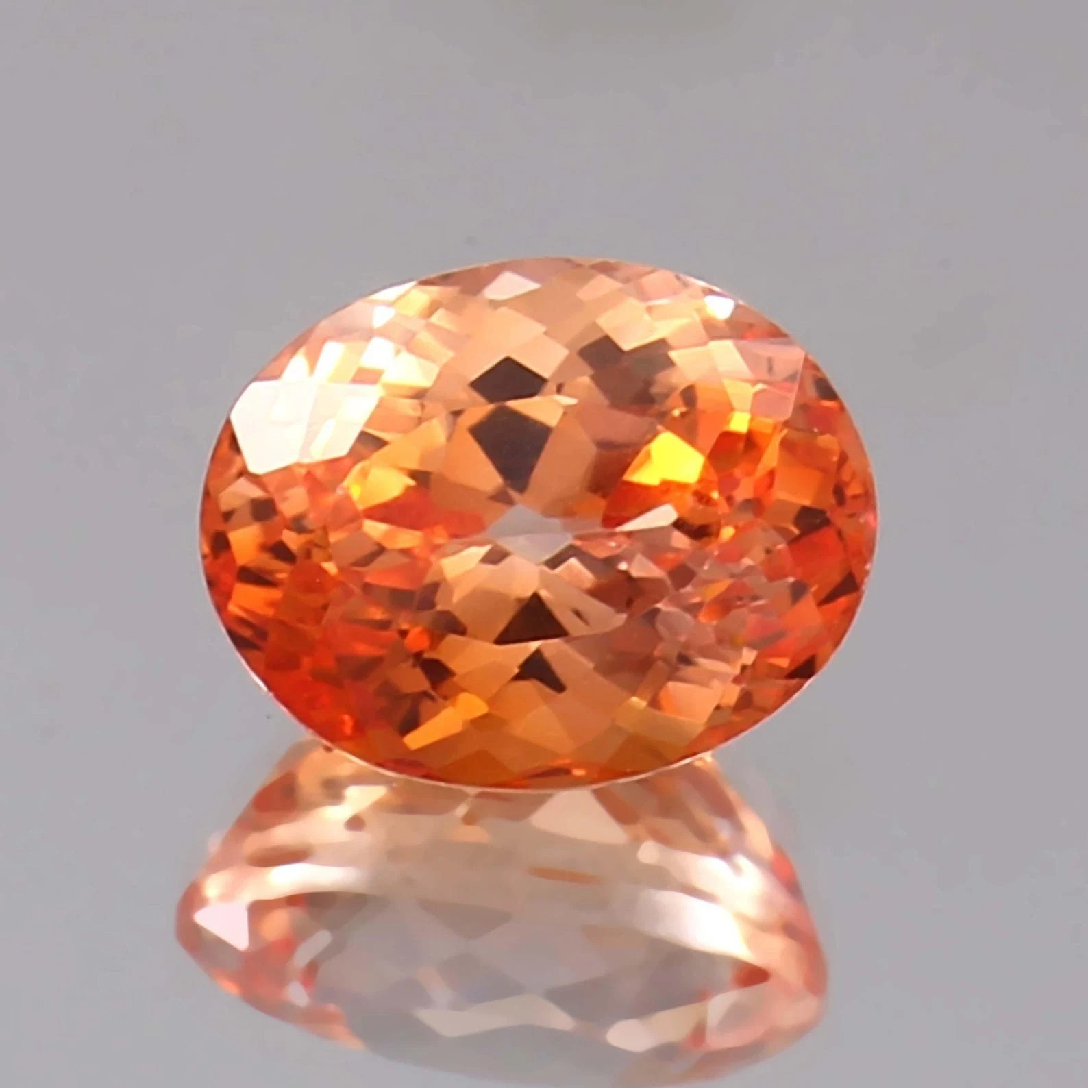 Natural Flawless Ceylon Padparadscha Sapphire Oval Cut Loose Gemstone 10.5 Ct