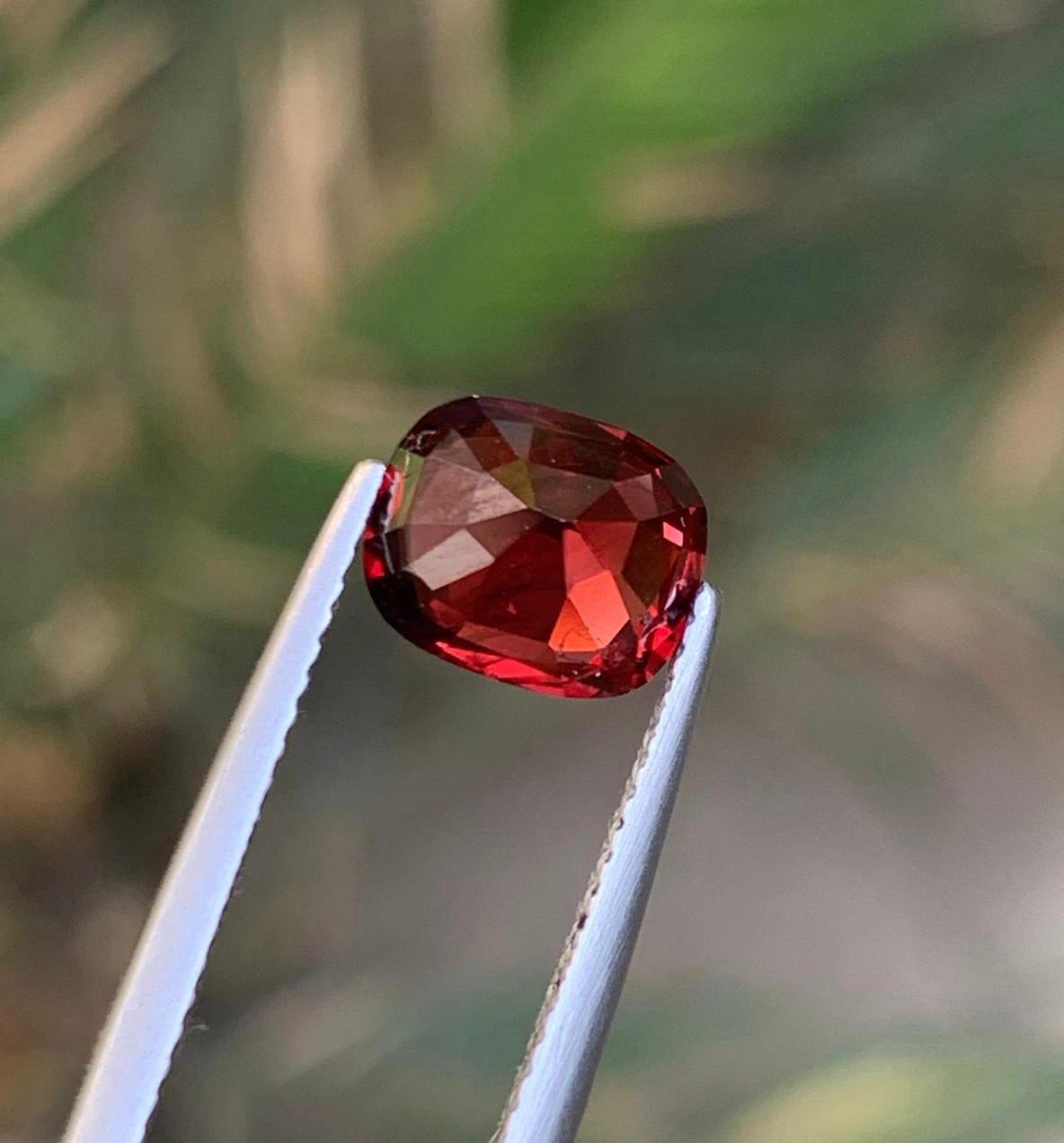 2.35 carat Natural Deep Red Spinel None Treated with Cushion cut from Burma