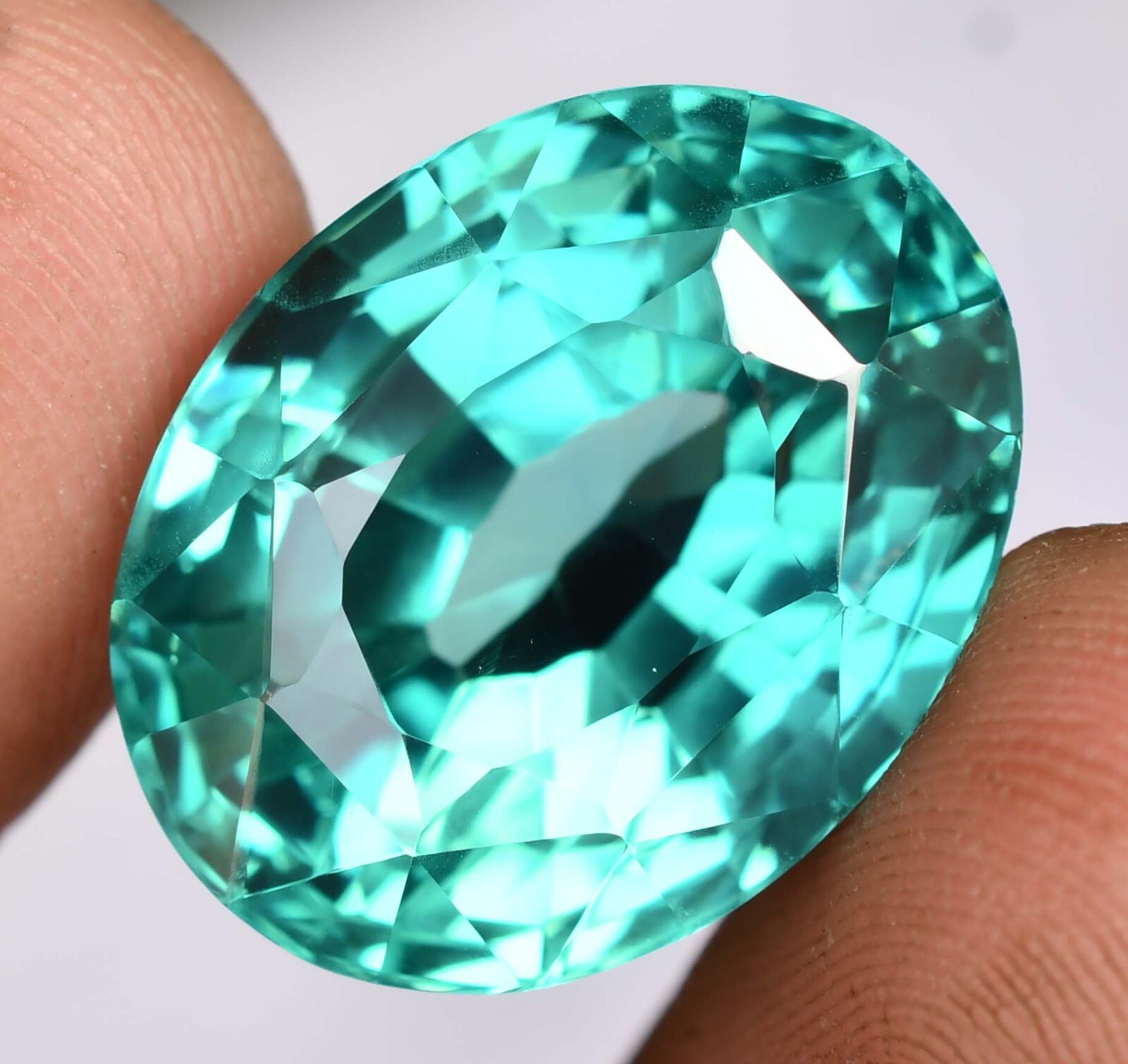 Flawless 40.60 Ct Natural Bi-Color Parti Sapphire Certified Oval Shape Gemstone