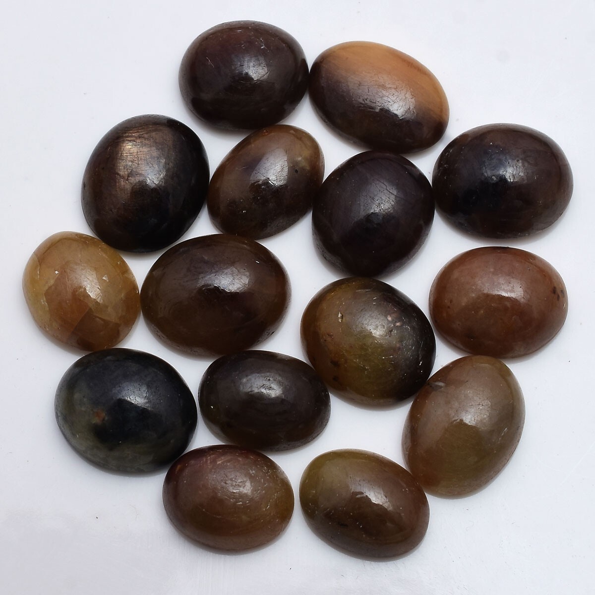 15 Pcs Natural Sapphire Oval Cabochon 9mm-11mm Untreated Gemstones Wholesale Lot