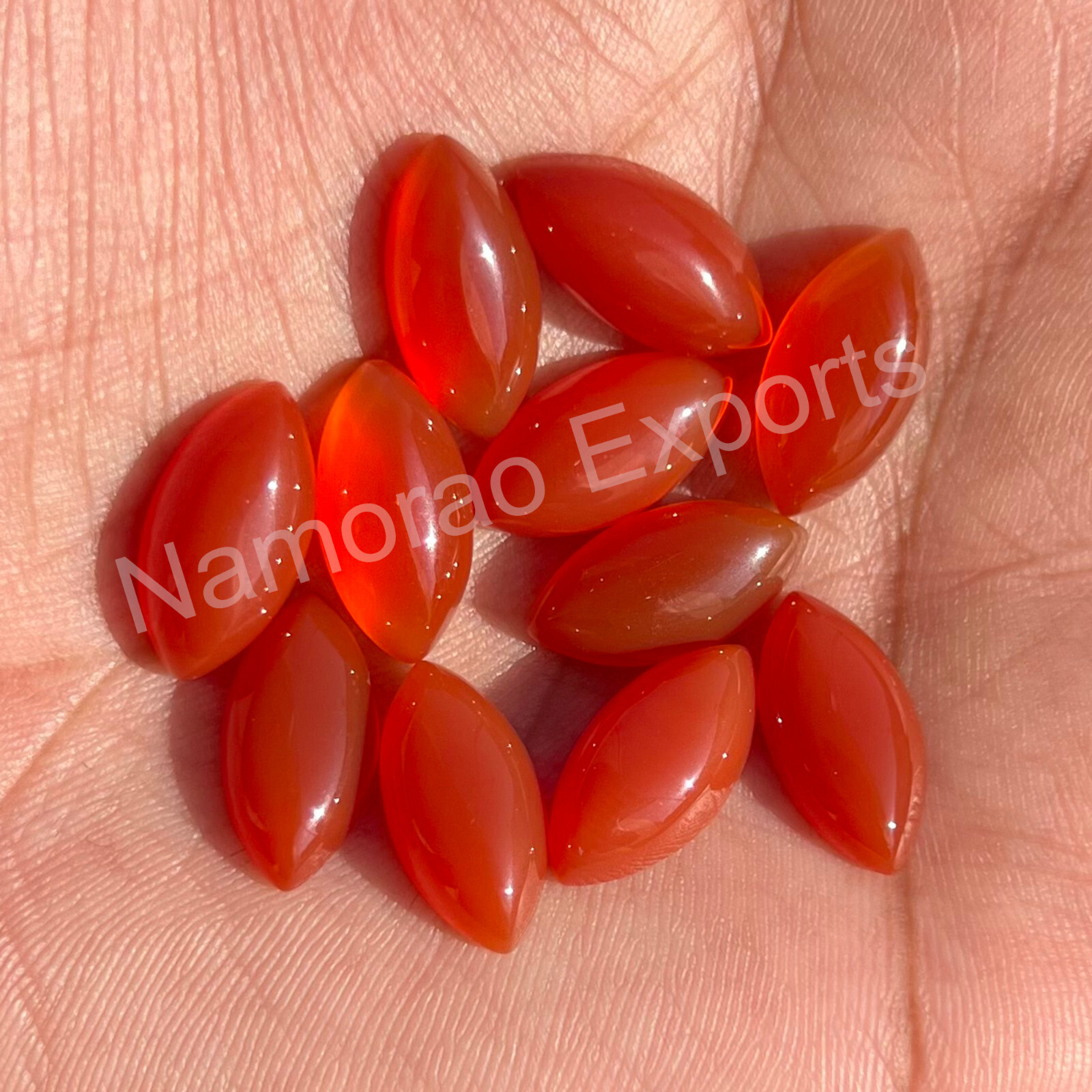 Natural Red Onyx Marquise 3×6 mm to 10×20 mm Cabochon Loose Gemstone Lot