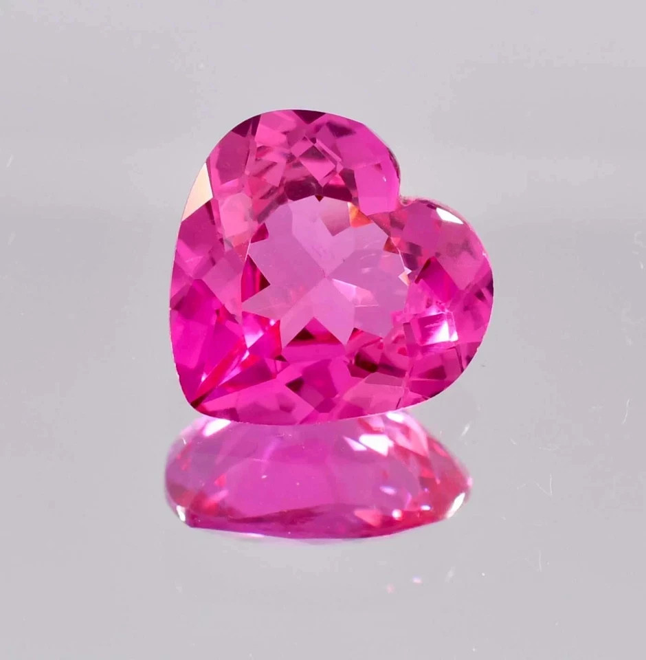 26 Ct Ceylon Natural Pink Sapphire Heart Cut Certified Loose Gemstone Sri Lanka