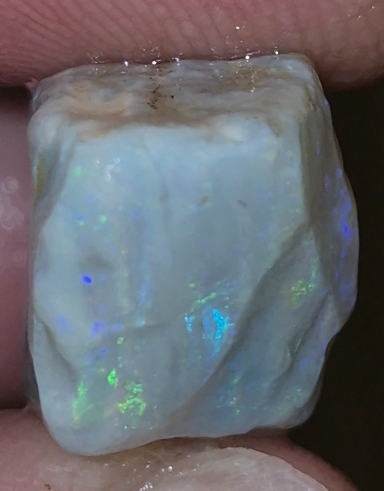 Australian Opal Rough Mintabie 50 Carat Chunk Colorbars Blue Red Orange Green