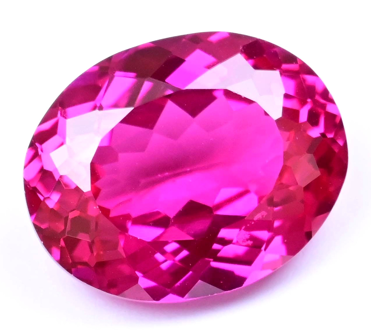 31.35 Ct Natural Rhodolite Garnet Raspberry Pink Certified Oval Cut Gemstone