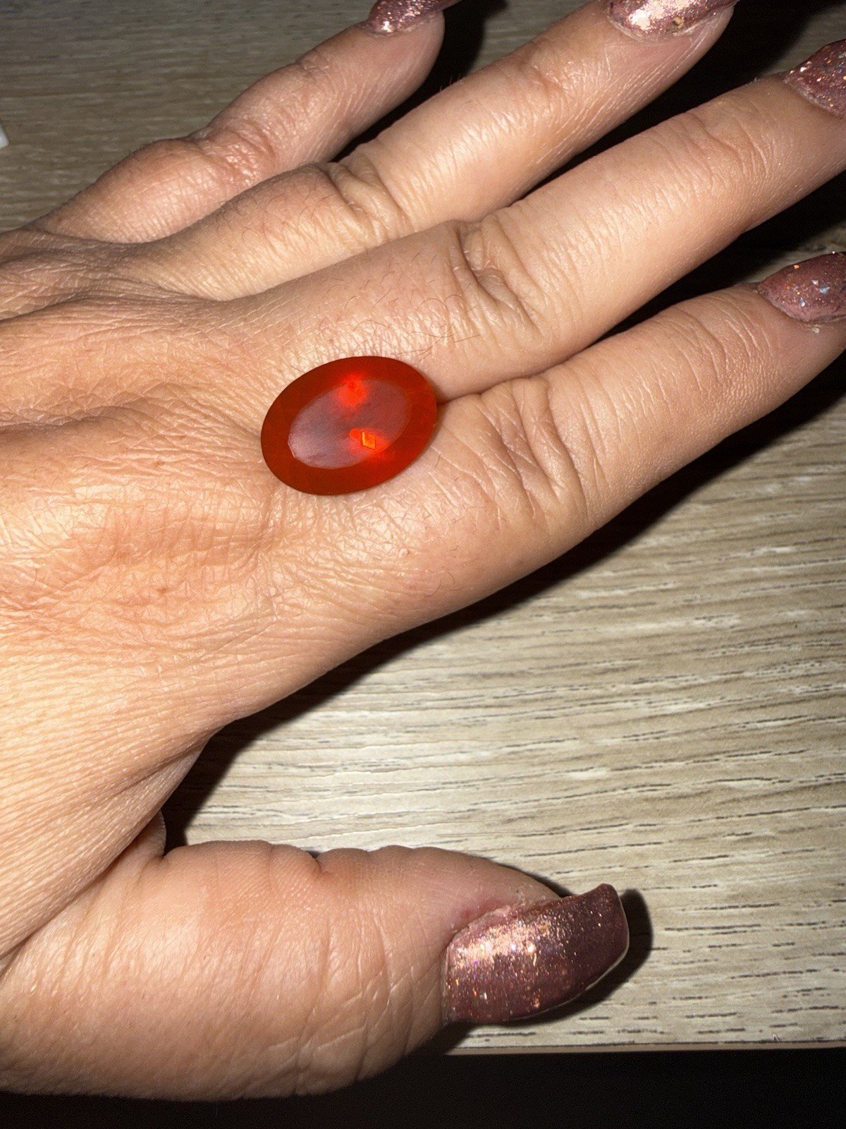 💎FIRE 🔥MEXICAN OPAL 18.1×13.11 MM OVAL CUT ALL NATURAL BEAUTIFUL HUGE 9.14CT