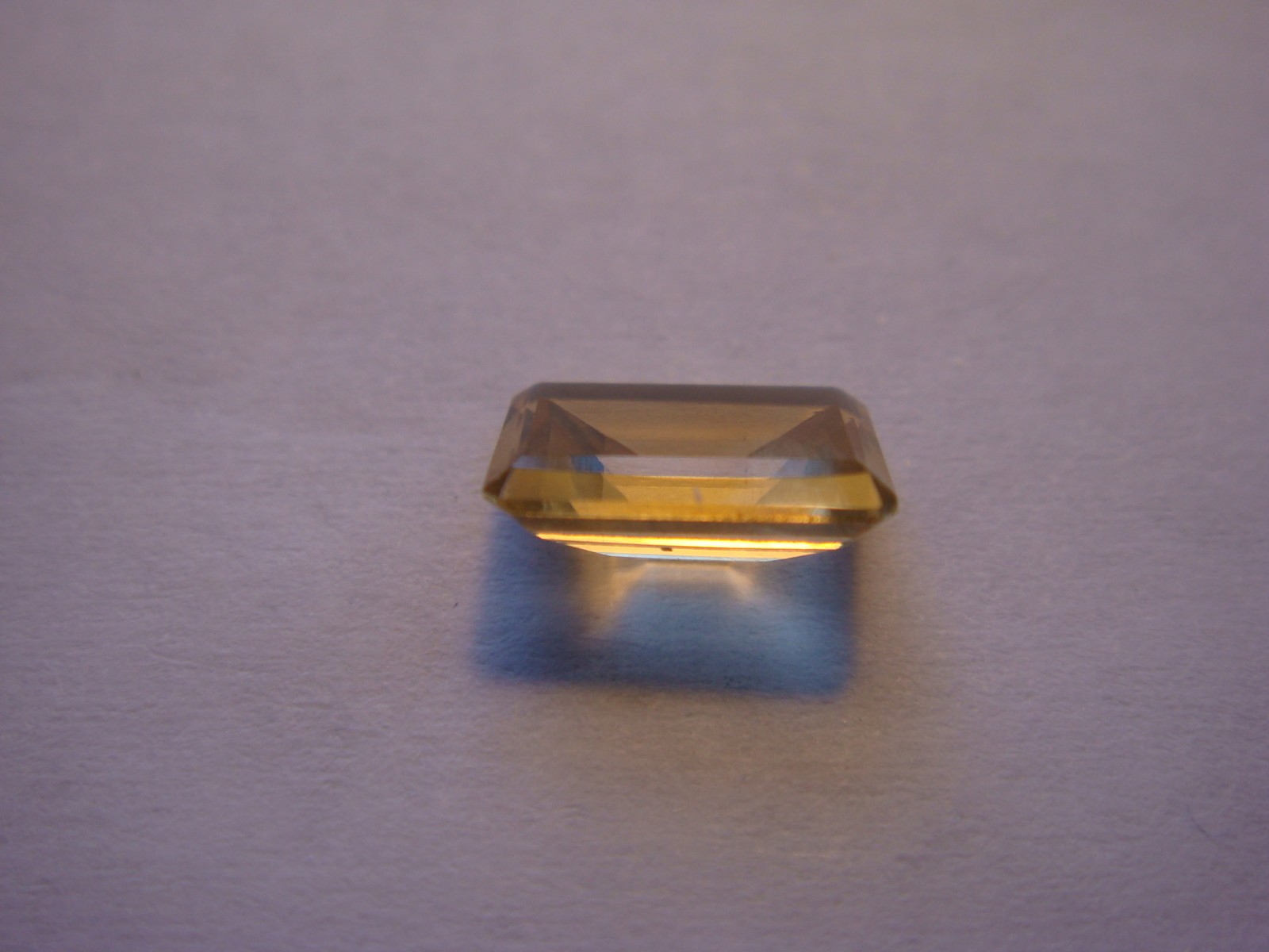 Citrine Rectangular Emerald Cut Gemstone 9 mm x 7 mm 2 carat Gem Yellow Stone