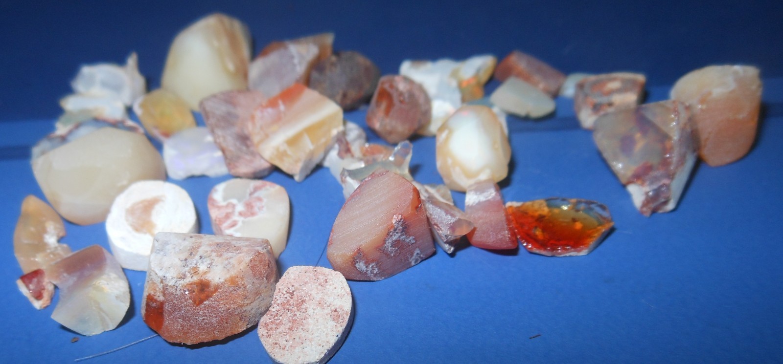 Mexican Fire Opal Rough Unfinished Lapidary Color Mix Assortment (SALE) 62.50tcw