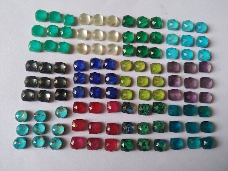 Dazzling Gemstone Doublets: 6mm Cushion – Add Sparkle to Your Collection