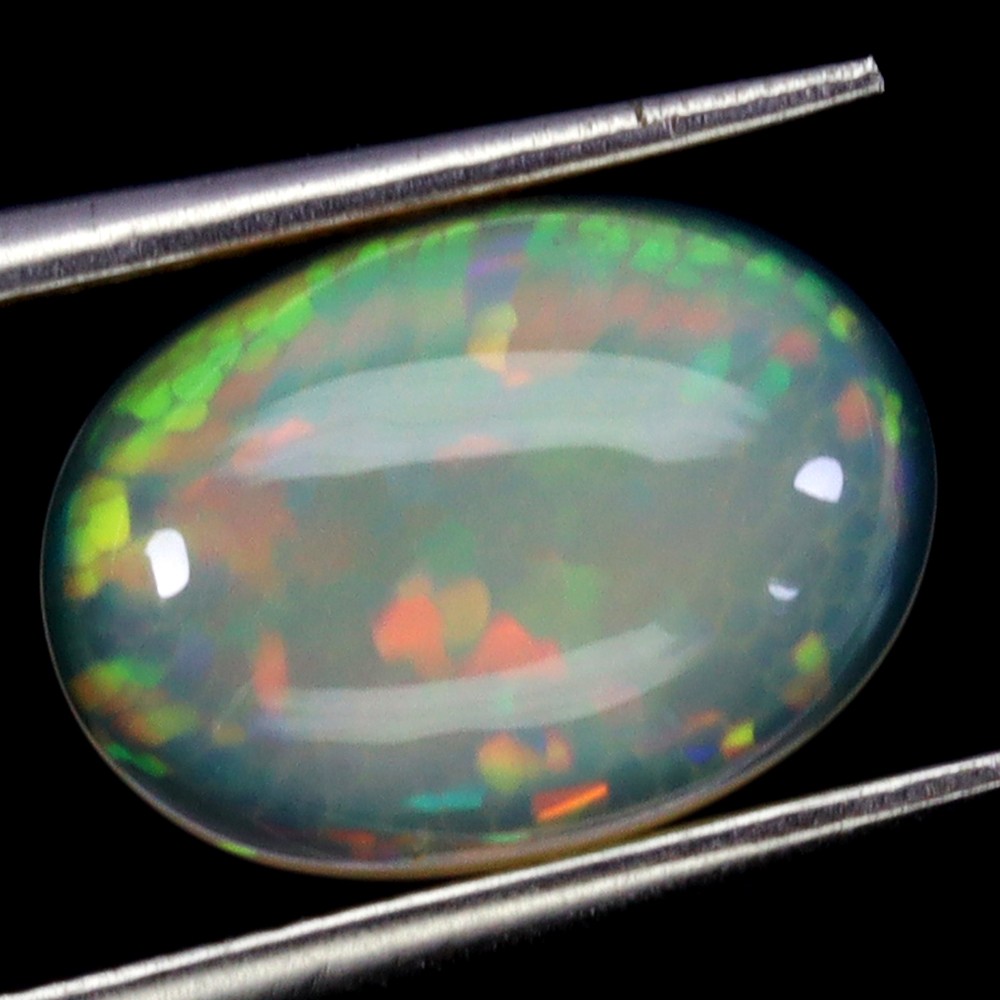 Oval AAA Floral Flash Play Of Color Crystal Fire Opal 4.20ct 14x10mm Gemstone