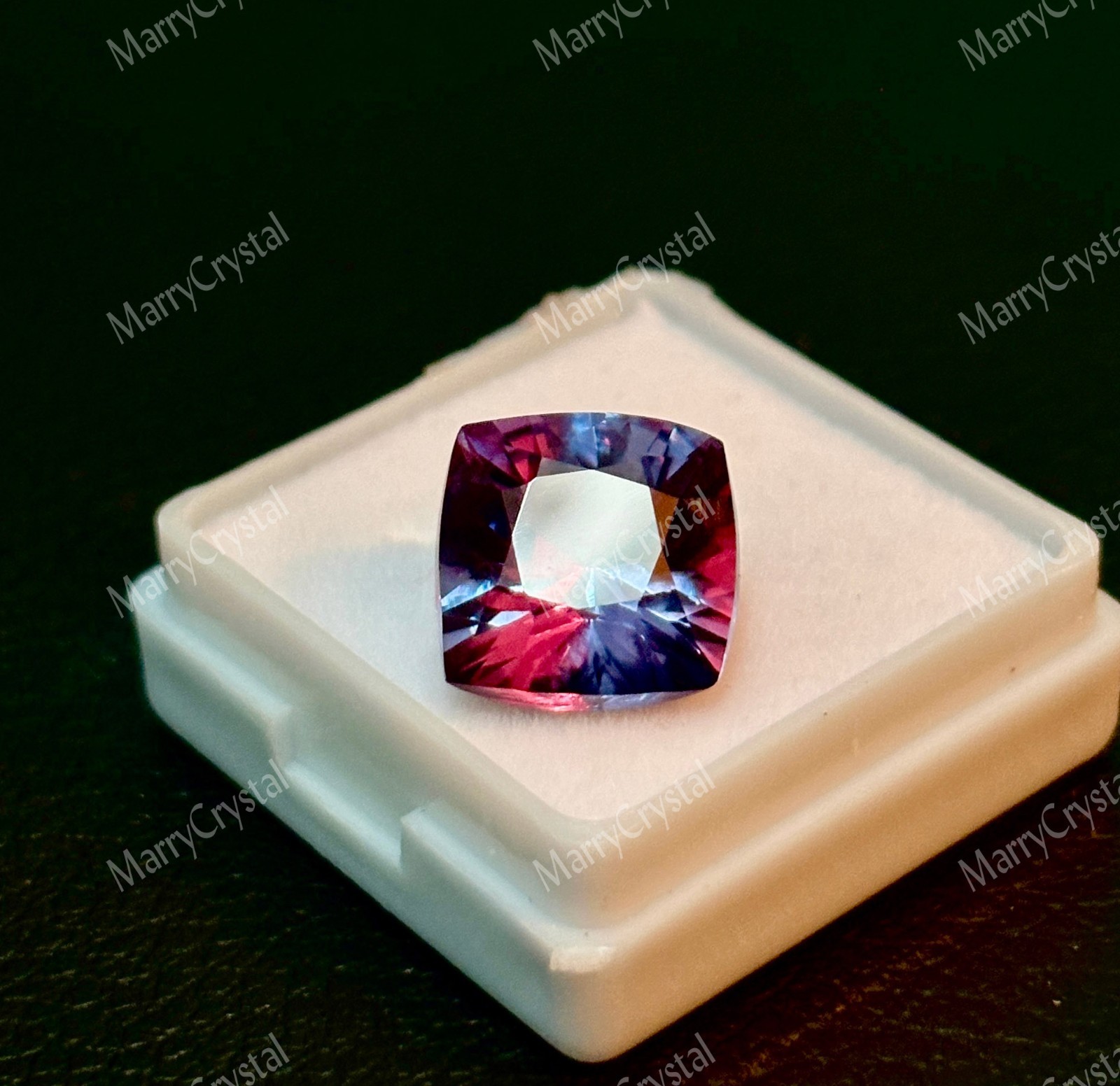 8.70 Ct Lab Alexandrite Cushion Color Change Eye Clean Loose Gemstone Gift For